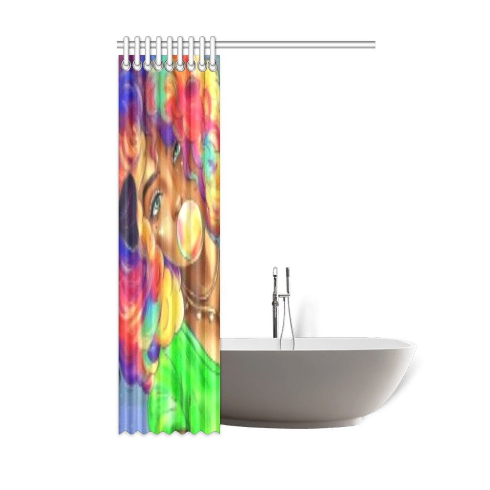 Colorful girl Shower Curtain 48"x72"