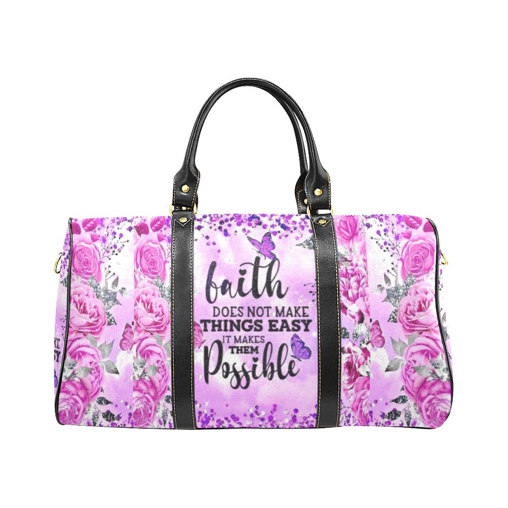 Faith Makes it Possible New Waterproof Travel Bag/Large