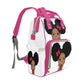 Pink Puff Girl Multi-Function Backpack/Diaper Bag