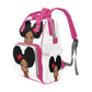 Pink Puff Girl Multi-Function Backpack/Diaper Bag